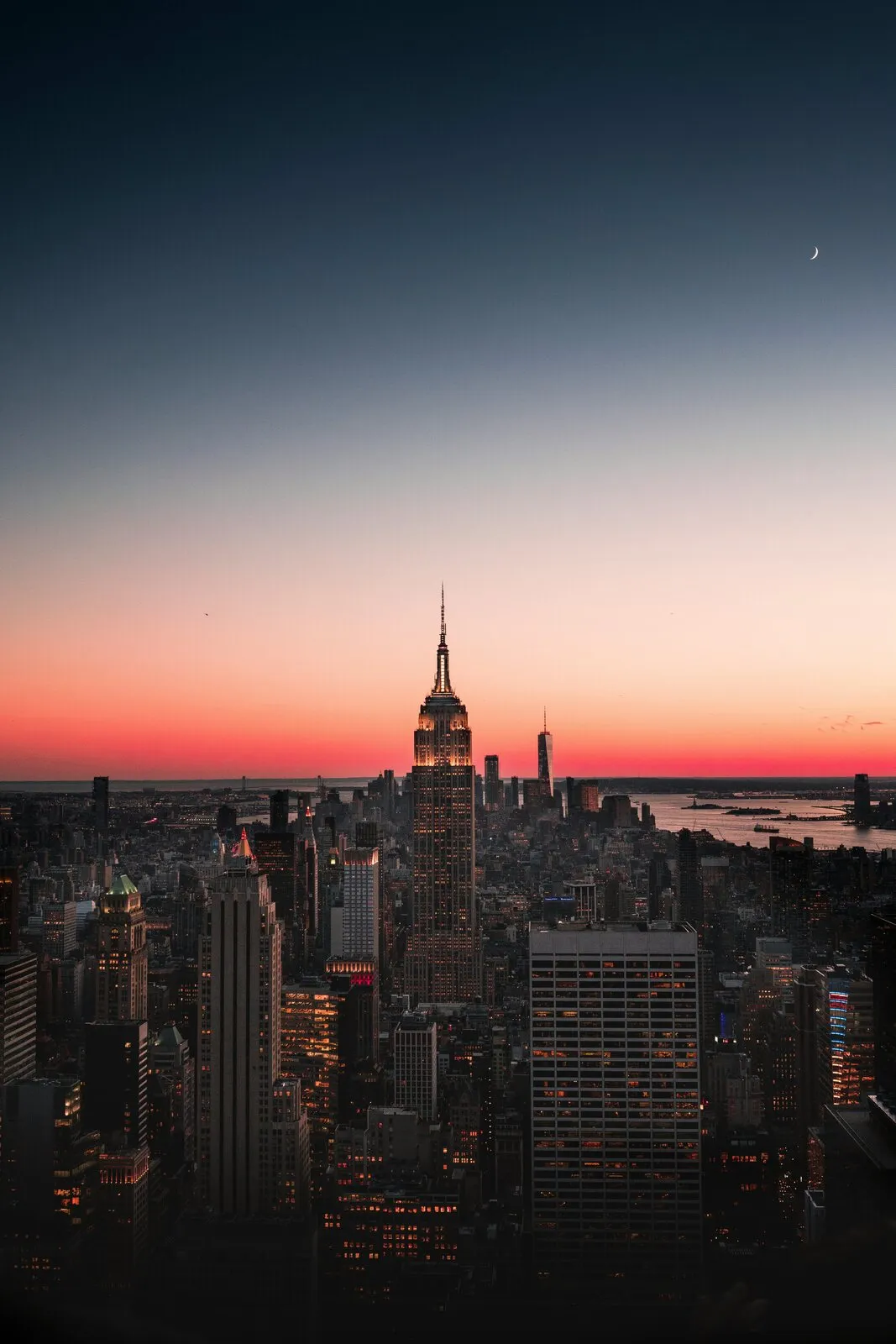 L’Empire State Building au coucher du soleil